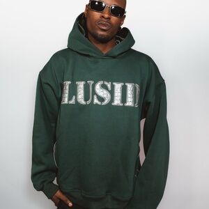 Lush Dark Green Men's Hoodie